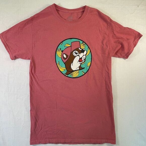 Buc-ee’s Pink "Bananas for Buc-ee's" Graphic Cotton Short Sleeve T-Shirt Small - Picture 1 of 6